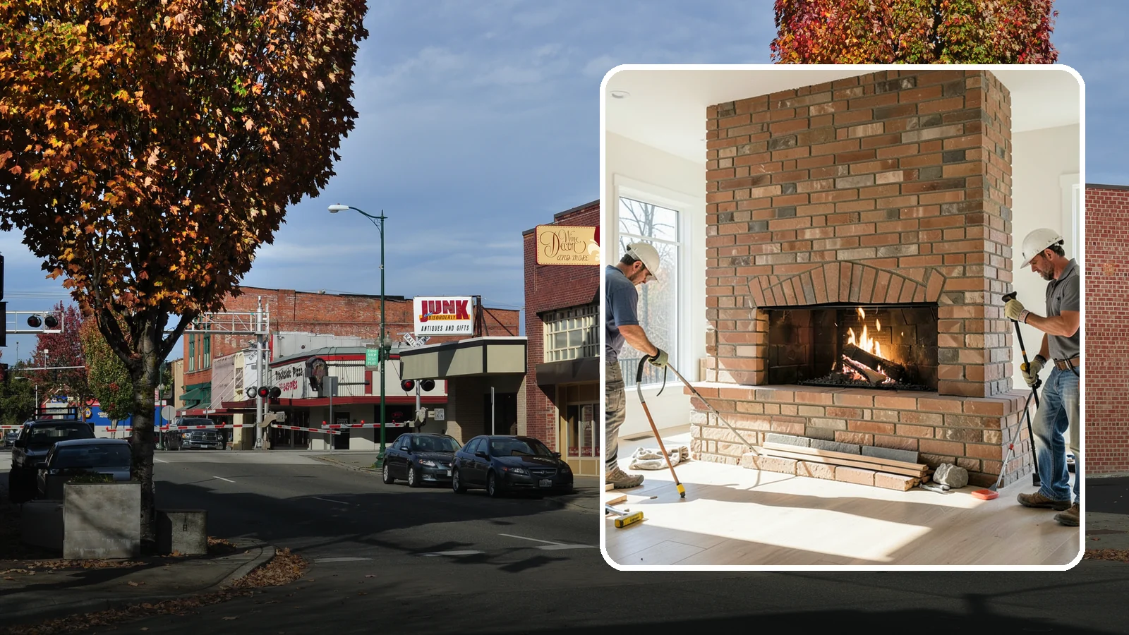 Linear Fireplace Installation in Puyallup, Pierce County, WA - Sleek, wide-format linear fireplaces that deliver modern ambiance and clean flame lines.
