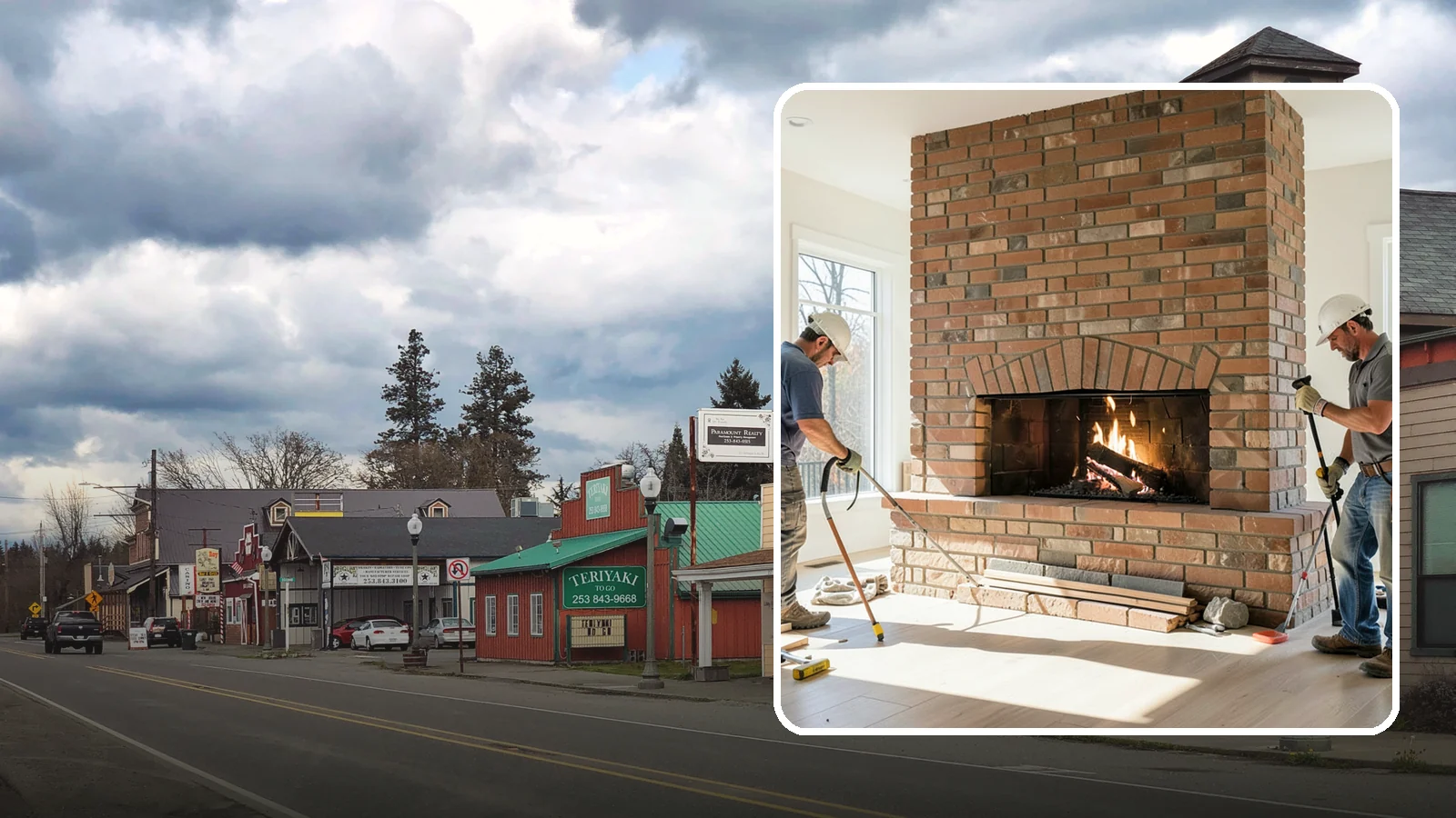 Linear Fireplace Installation in Roy, Pierce County, WA - Sleek, wide-format linear fireplaces that deliver modern ambiance and clean flame lines.