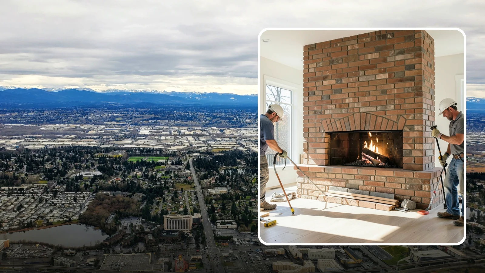 Linear Fireplace Installation in SeaTac, King County, WA - Sleek, wide-format linear fireplaces that deliver modern ambiance and clean flame lines.