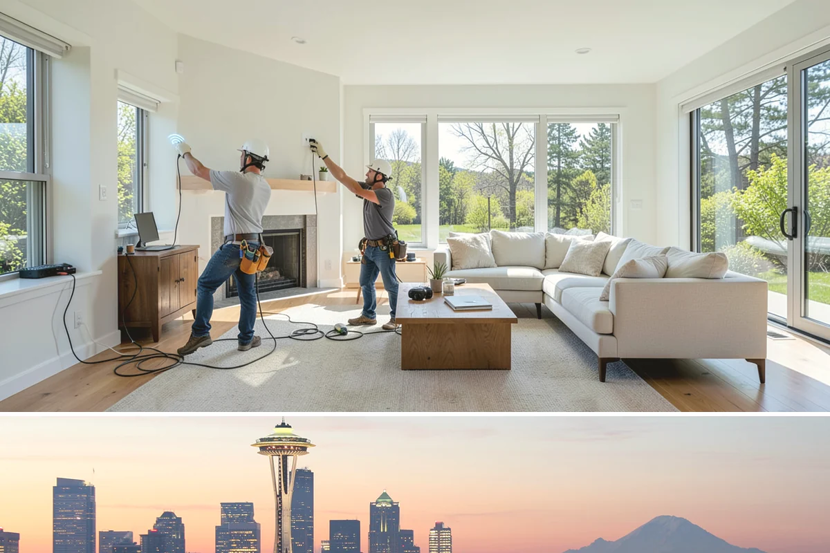 Linear Fireplace Installation in Seattle, King County, WA - Installing a linear fireplace in early fall lets you enjoy its warmth and ambiance throughout the gray winter months.