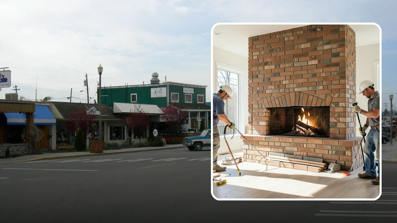 Linear Fireplace Installation in Stanwood, Snohomish County, WA - Sleek, wide-format linear fireplaces that deliver modern ambiance and clean flame lines.