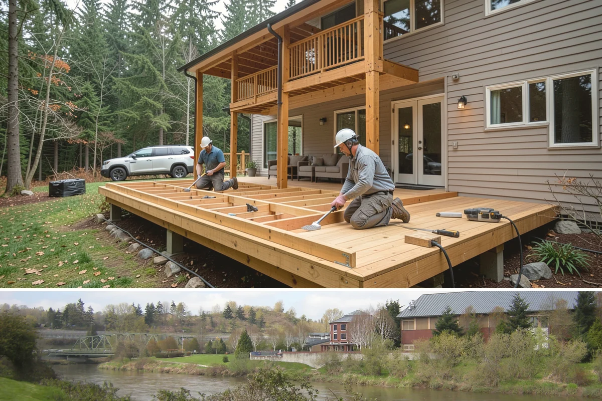 Linear Fireplace Installation in Tukwila, King County, WA - Installing a linear fireplace in early fall lets you enjoy its warmth and ambiance throughout the gray winter months.