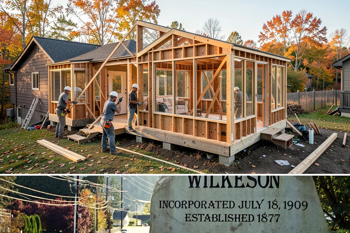 Linear Fireplace Installation in Wilkeson, Pierce County, WA - Installing a linear fireplace in early fall lets you enjoy its warmth and ambiance throughout the gray winter months.