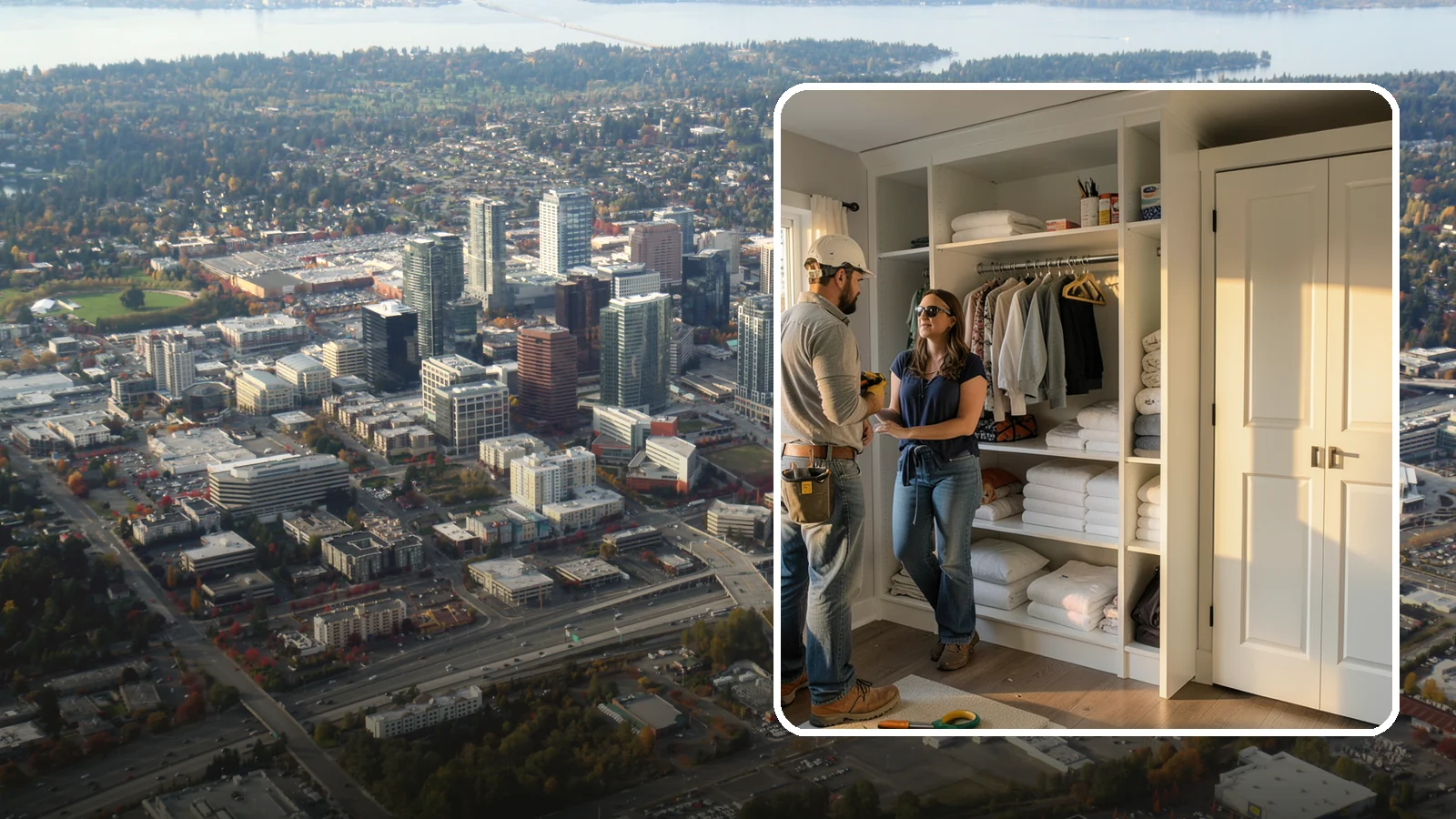 Linen Closet Construction in Bellevue, King County, WA - We build well-organized linen closets with adjustable shelving sized for towels, bedding, and household supplies.