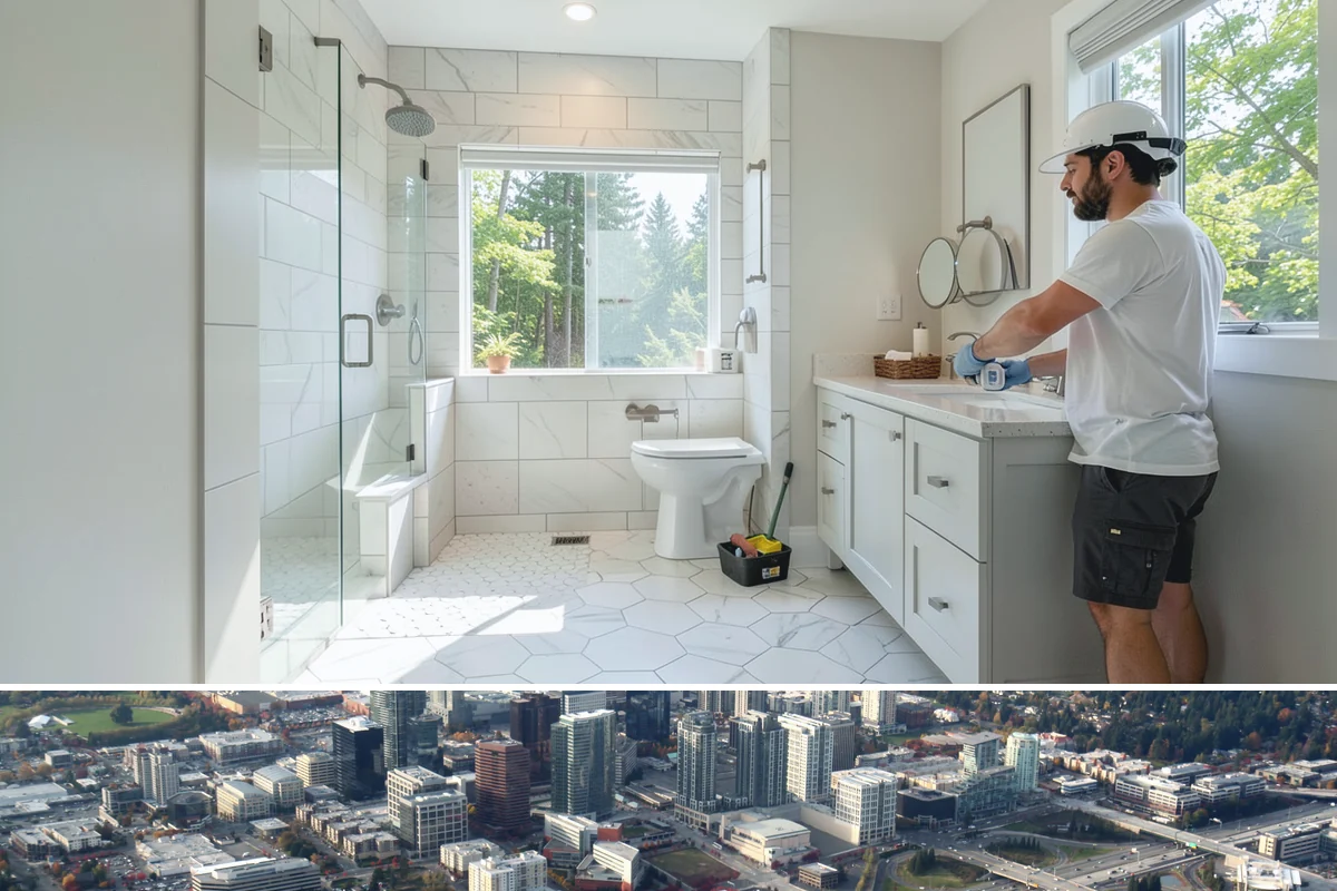 Linen Closet Construction in Bellevue, King County, WA - Interior linen closet work suits any season and is a smart addition to a rainy-day PNW project schedule.