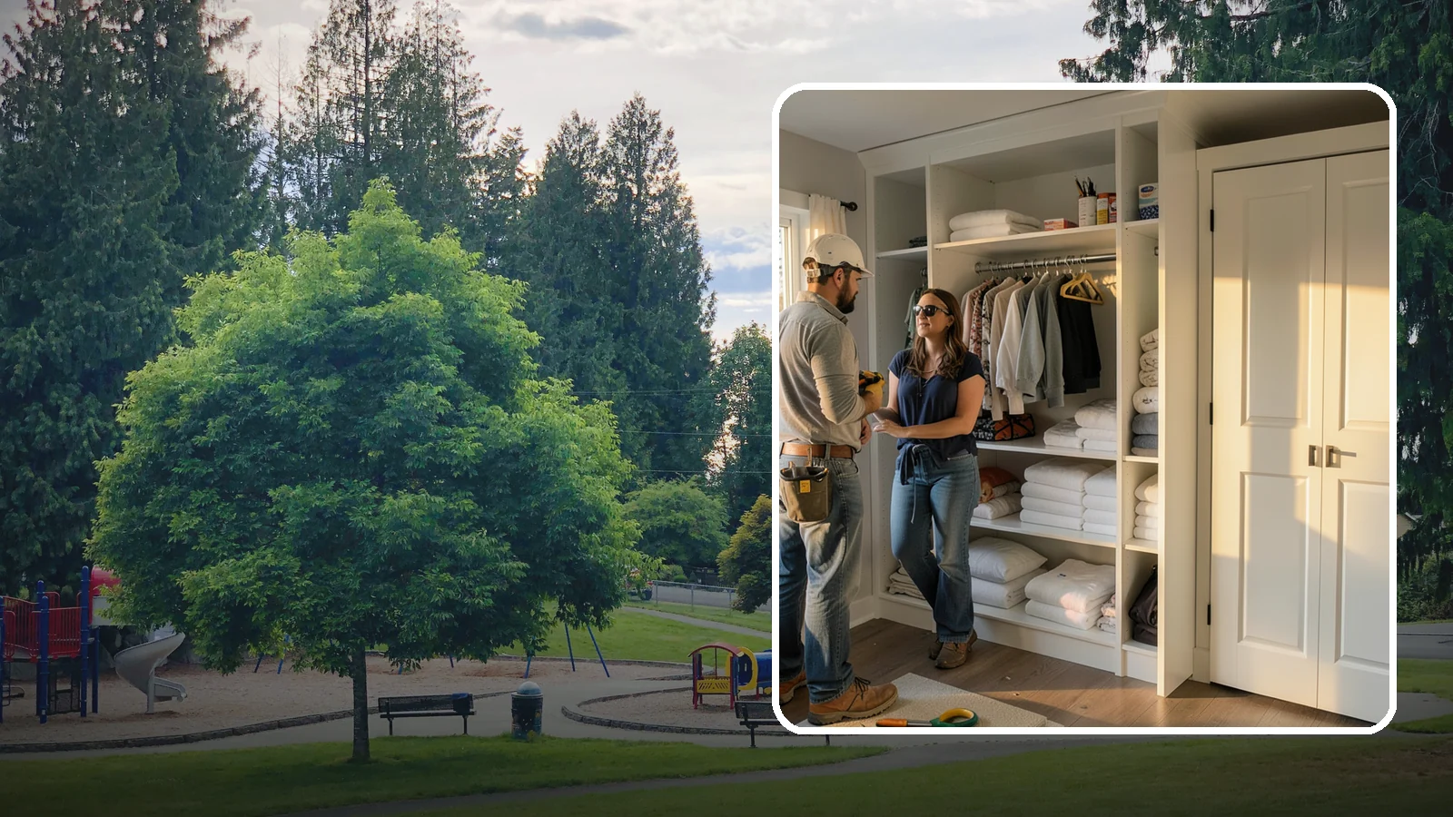 Linen Closet Construction in Bonney Lake, Pierce County, WA - We build well-organized linen closets with adjustable shelving sized for towels, bedding, and household supplies.
