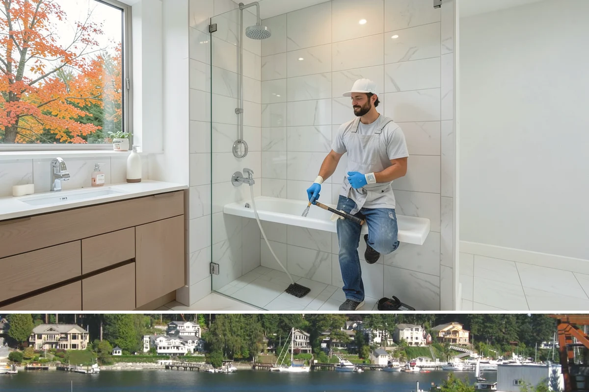 Linen Closet Construction in Gig Harbor, Pierce County, WA - Interior linen closet work suits any season and is a smart addition to a rainy-day PNW project schedule.