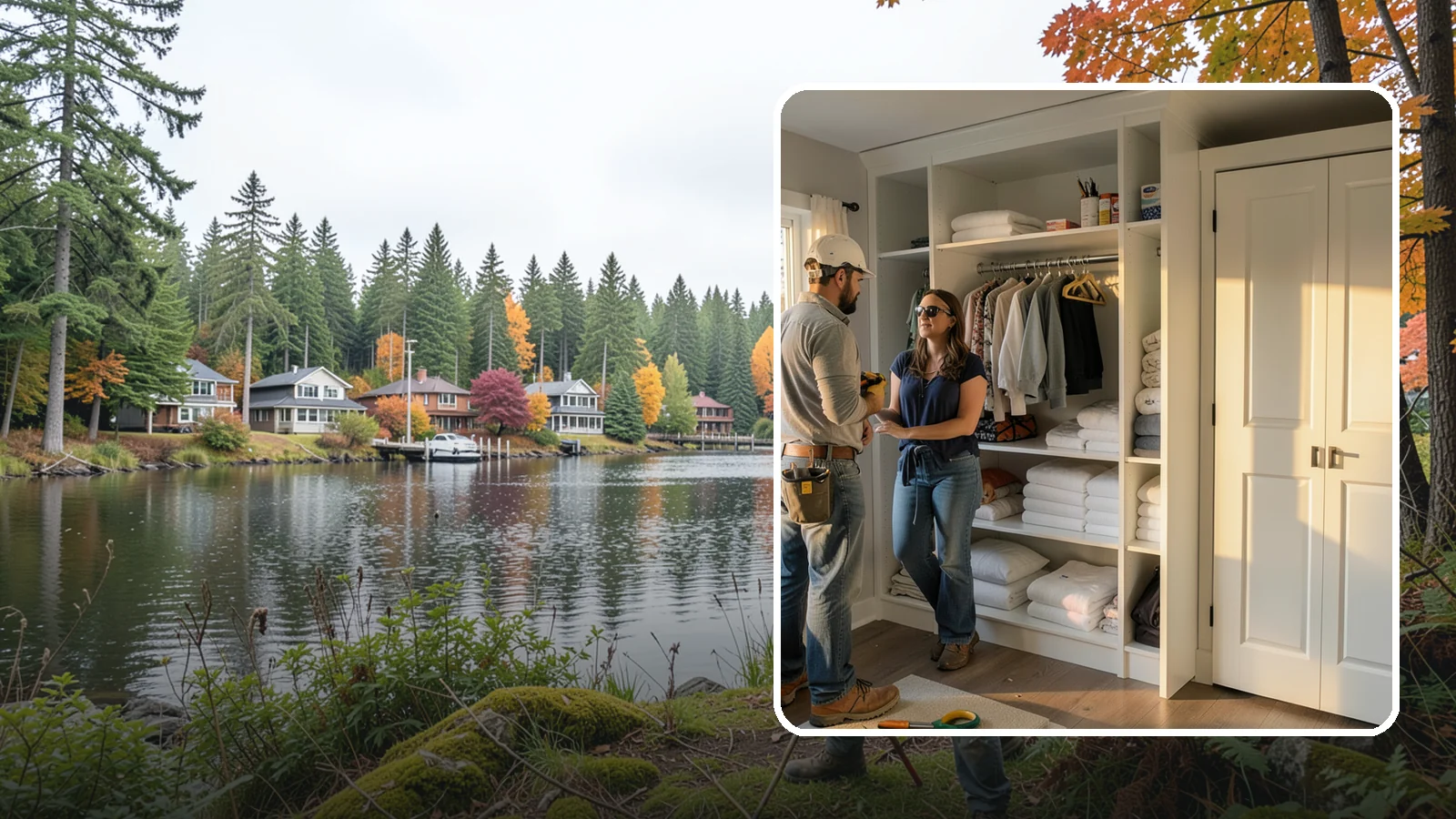 Linen Closet Construction in La Conner, Skagit County, WA - We build well-organized linen closets with adjustable shelving sized for towels, bedding, and household supplies.
