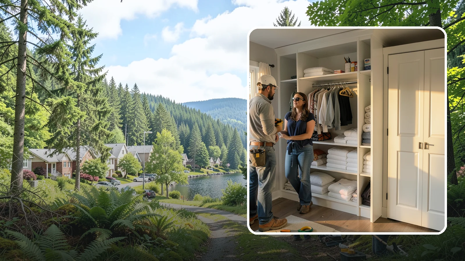 Linen Closet Construction in Lake Forest Park, King County, WA - We build well-organized linen closets with adjustable shelving sized for towels, bedding, and household supplies.
