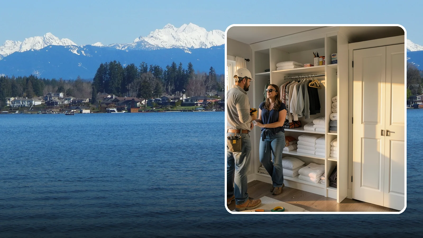 Linen Closet Construction in Lake Stevens, Snohomish County, WA - We build well-organized linen closets with adjustable shelving sized for towels, bedding, and household supplies.