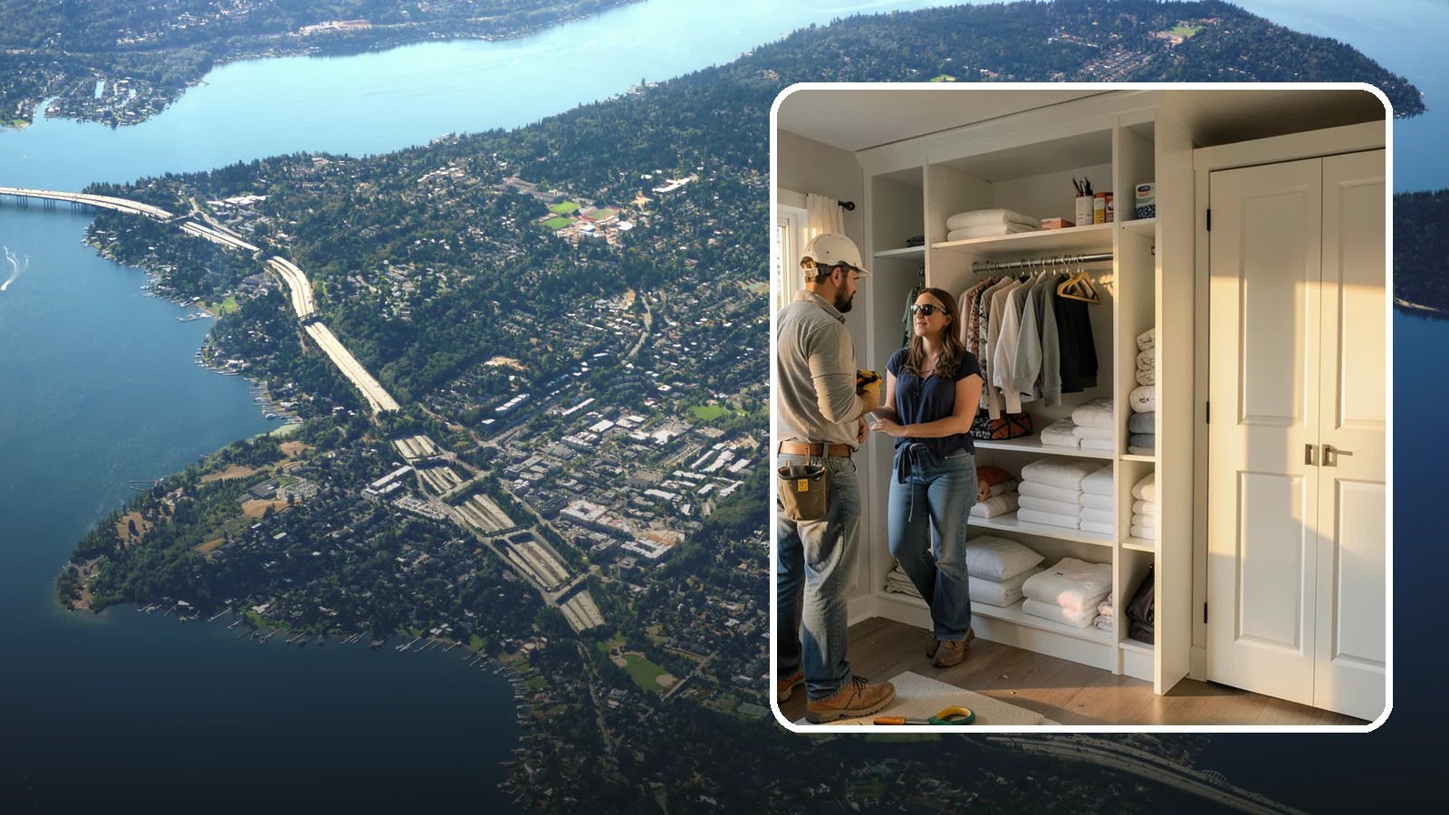 Linen Closet Construction in Mercer Island, King County, WA - We build well-organized linen closets with adjustable shelving sized for towels, bedding, and household supplies.