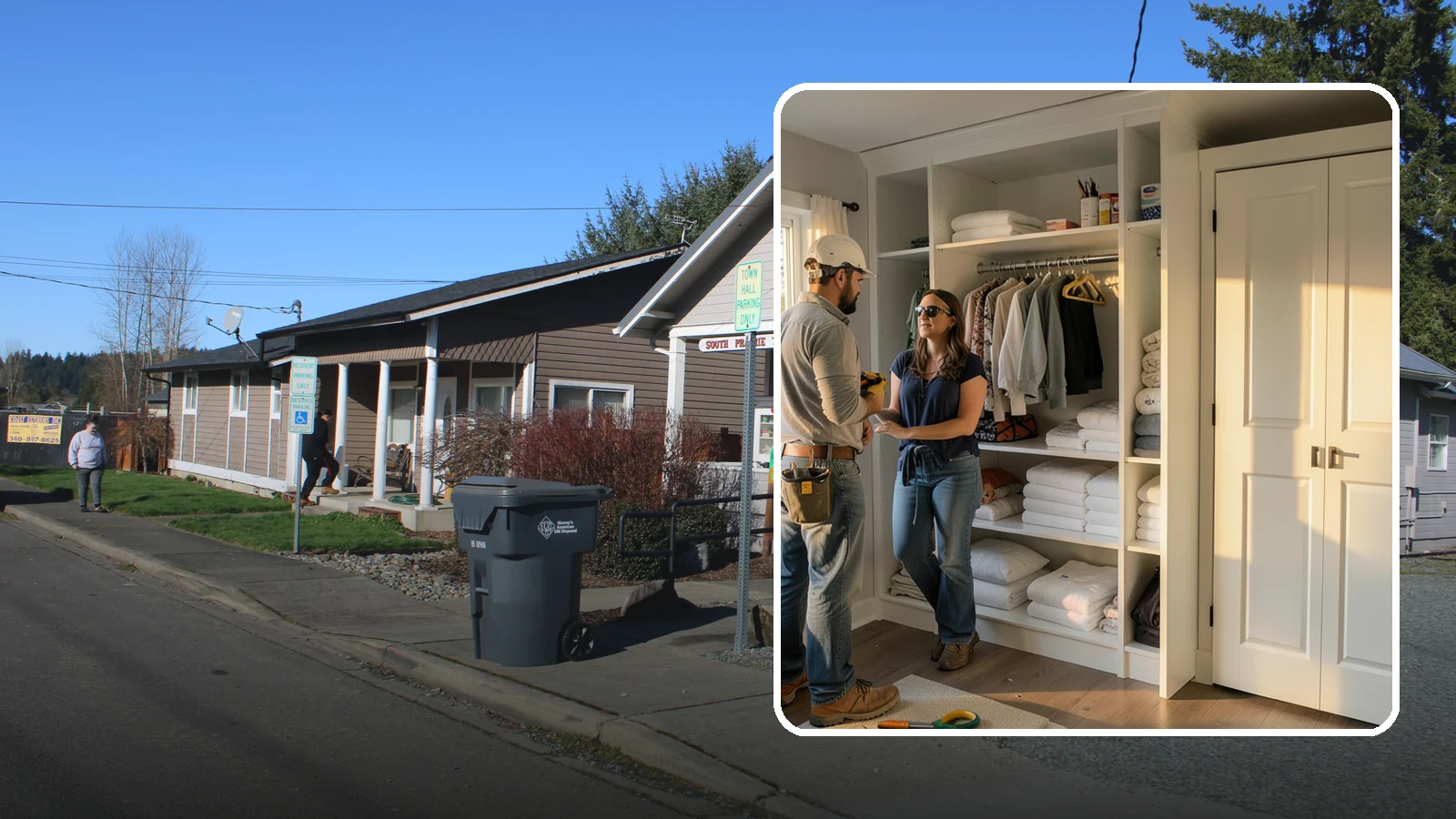 Linen Closet Construction in South Prairie, Pierce County, WA - We build well-organized linen closets with adjustable shelving sized for towels, bedding, and household supplies.