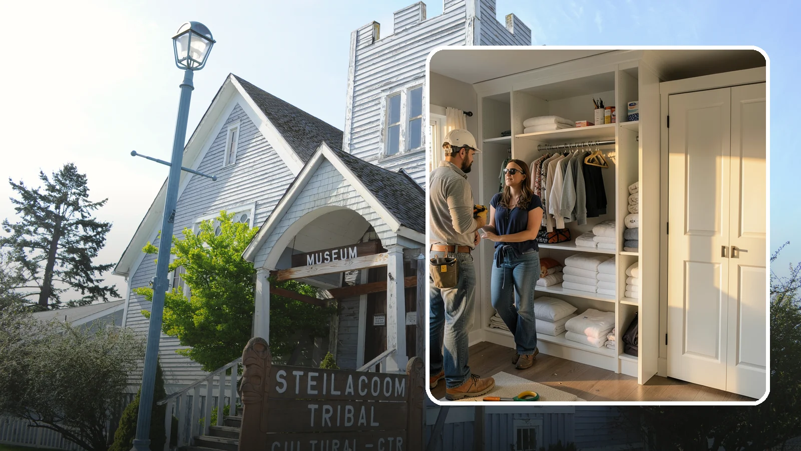 Linen Closet Construction in Steilacoom, Pierce County, WA - We build well-organized linen closets with adjustable shelving sized for towels, bedding, and household supplies.