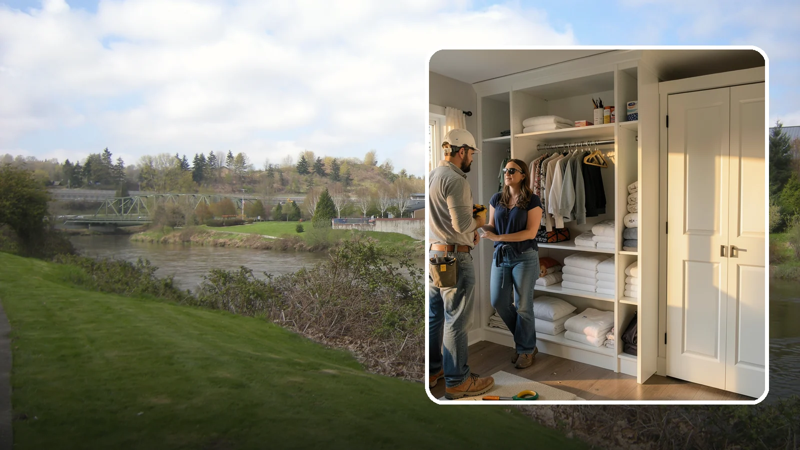 Linen Closet Construction in Tukwila, King County, WA - We build well-organized linen closets with adjustable shelving sized for towels, bedding, and household supplies.