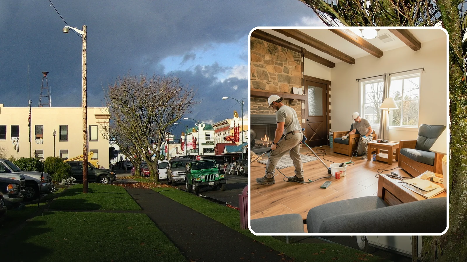 Living Room Flooring Installation in Arlington, Snohomish County, WA - Living room flooring installation that balances everyday durability with the style that sets your home's tone.