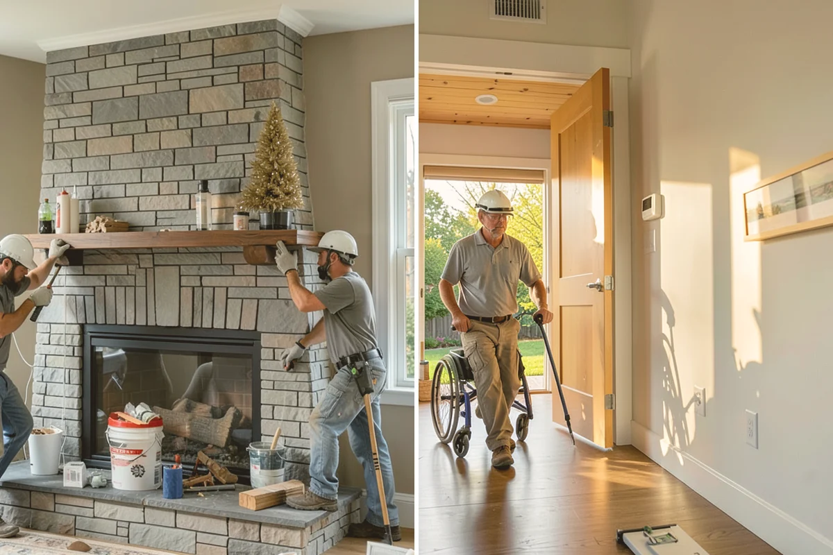 Living Room Flooring Installation in Bothell, King County, WA - Plan layout for open sightlines