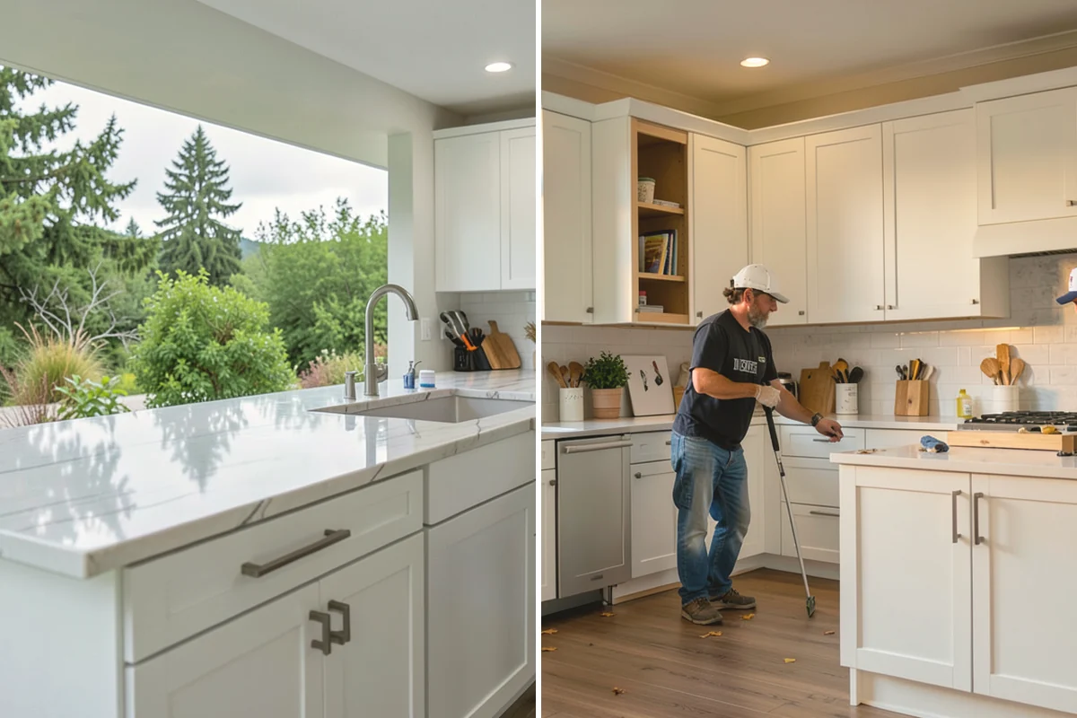 Living Room Flooring Installation in Carnation, King County, WA - Plan layout for open sightlines