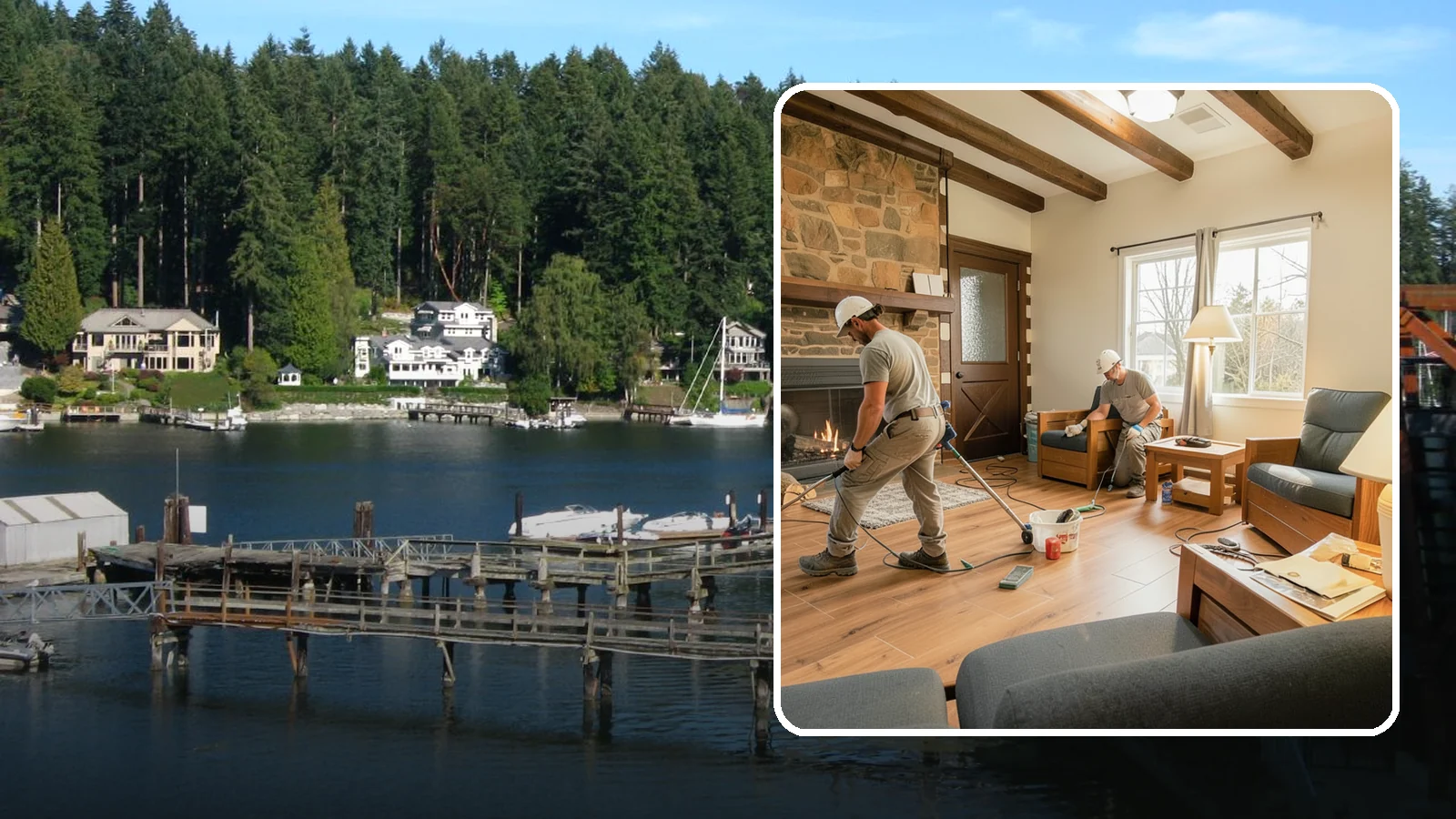 Living Room Flooring Installation in Gig Harbor, Pierce County, WA - Living room flooring installation that balances everyday durability with the style that sets your home's tone.