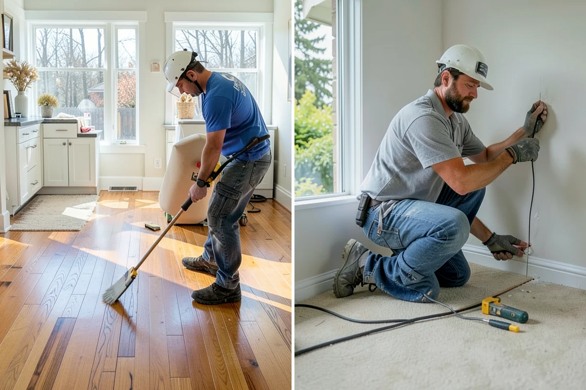 Living Room Flooring Installation in Gig Harbor, Pierce County, WA - Plan layout for open sightlines