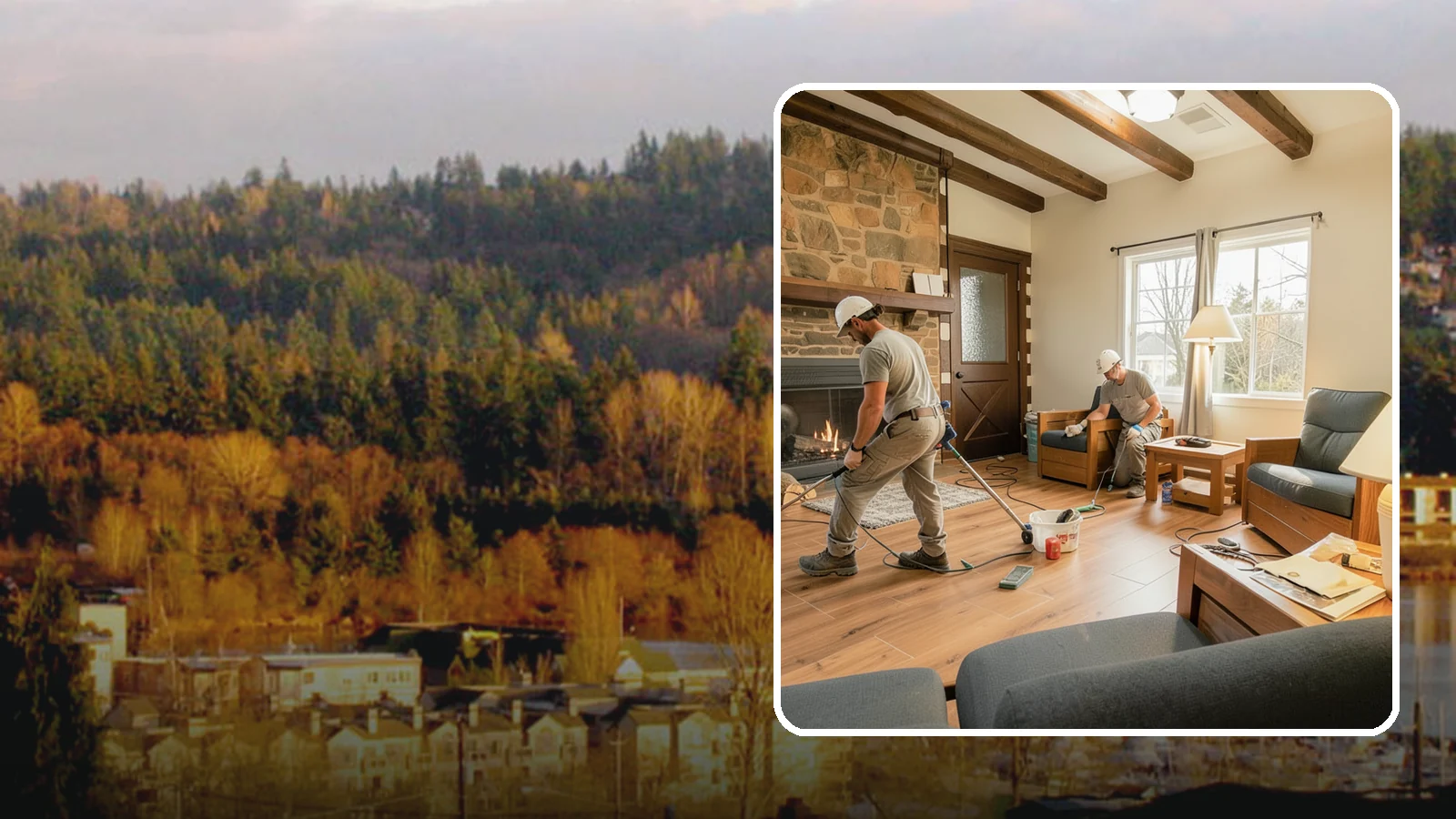 Living Room Flooring Installation in Kenmore, King County, WA - Living room flooring installation that balances everyday durability with the style that sets your home's tone.