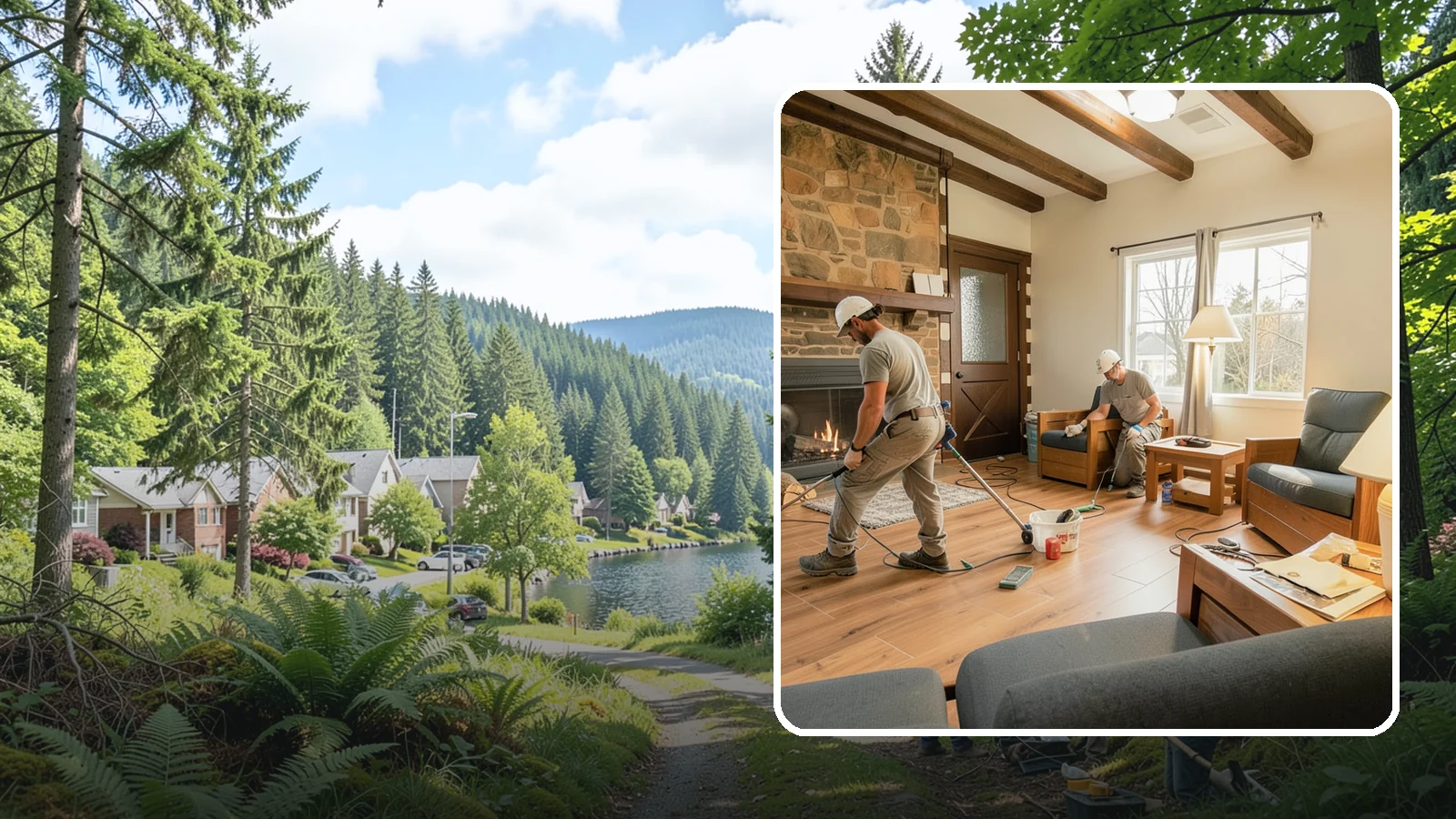 Living Room Flooring Installation in Lake Forest Park, King County, WA - Living room flooring installation that balances everyday durability with the style that sets your home's tone.