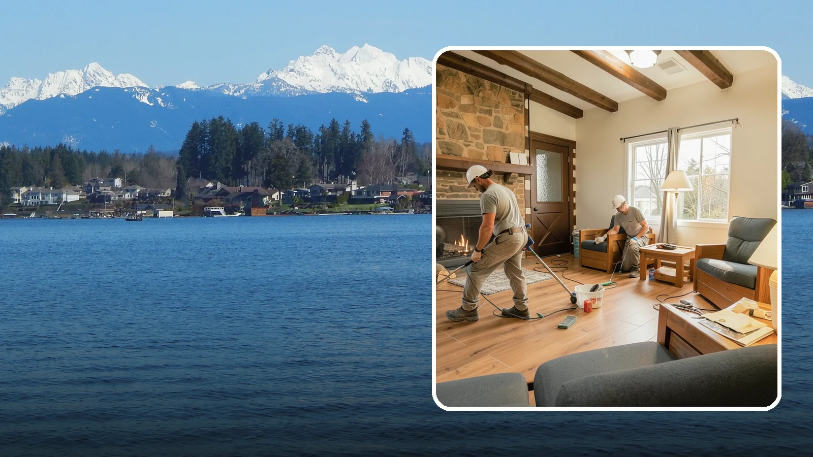 Living Room Flooring Installation in Lake Stevens, Snohomish County, WA - Living room flooring installation that balances everyday durability with the style that sets your home's tone.
