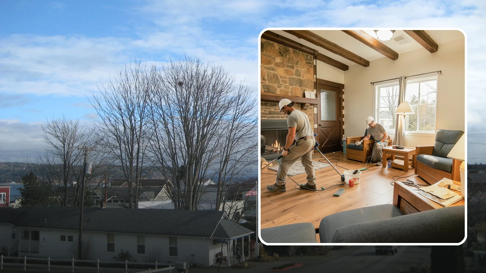 Living Room Flooring Installation in Langley, Island County, WA - Living room flooring installation that balances everyday durability with the style that sets your home's tone.