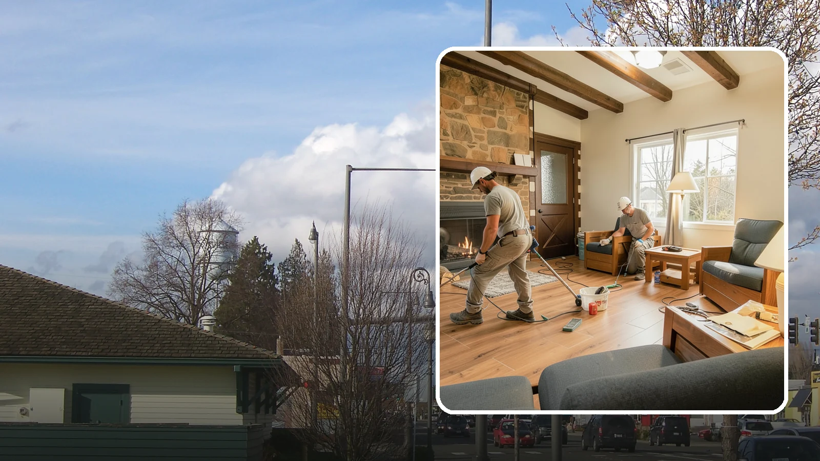 Living Room Flooring Installation in Marysville, Snohomish County, WA - Living room flooring installation that balances everyday durability with the style that sets your home's tone.