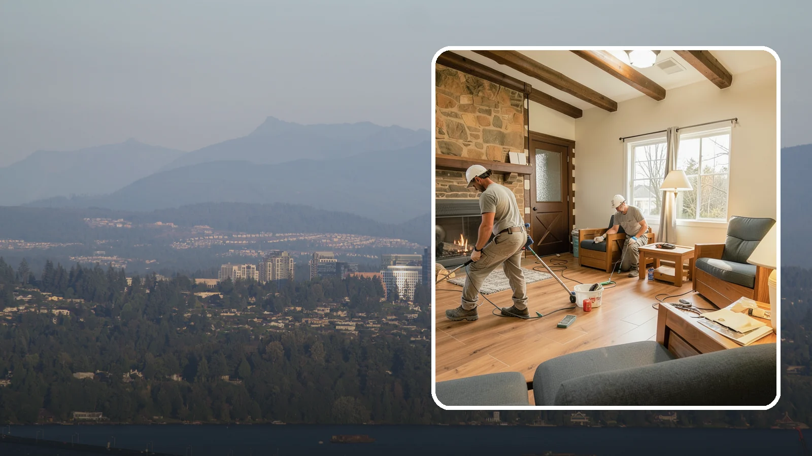 Living Room Flooring Installation in Medina, King County, WA - Living room flooring installation that balances everyday durability with the style that sets your home's tone.