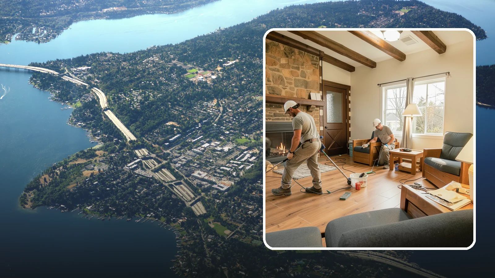 Living Room Flooring Installation in Mercer Island, King County, WA - Living room flooring installation that balances everyday durability with the style that sets your home's tone.