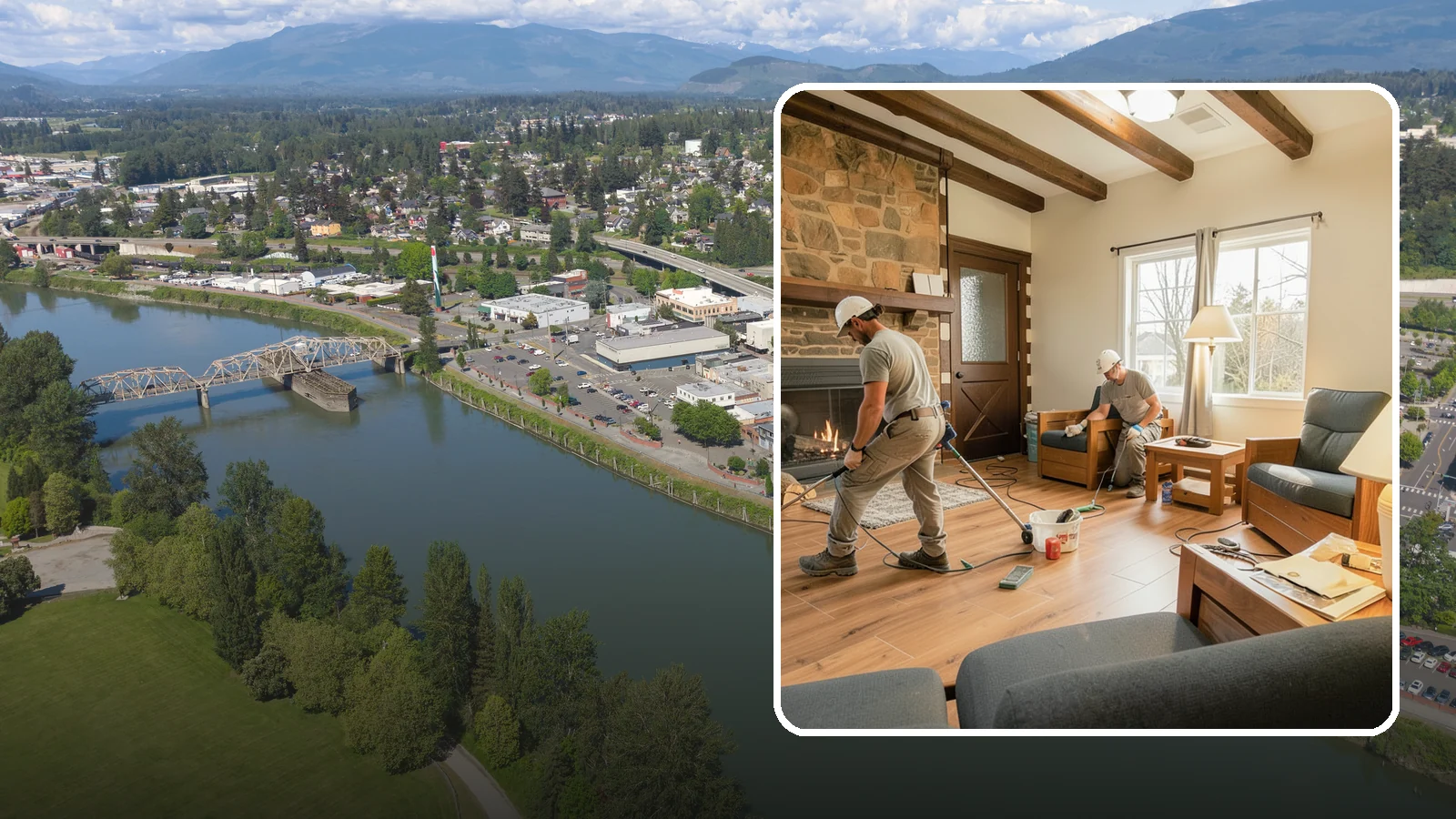 Living Room Flooring Installation in Mount Vernon, Skagit County, WA - Living room flooring installation that balances everyday durability with the style that sets your home's tone.