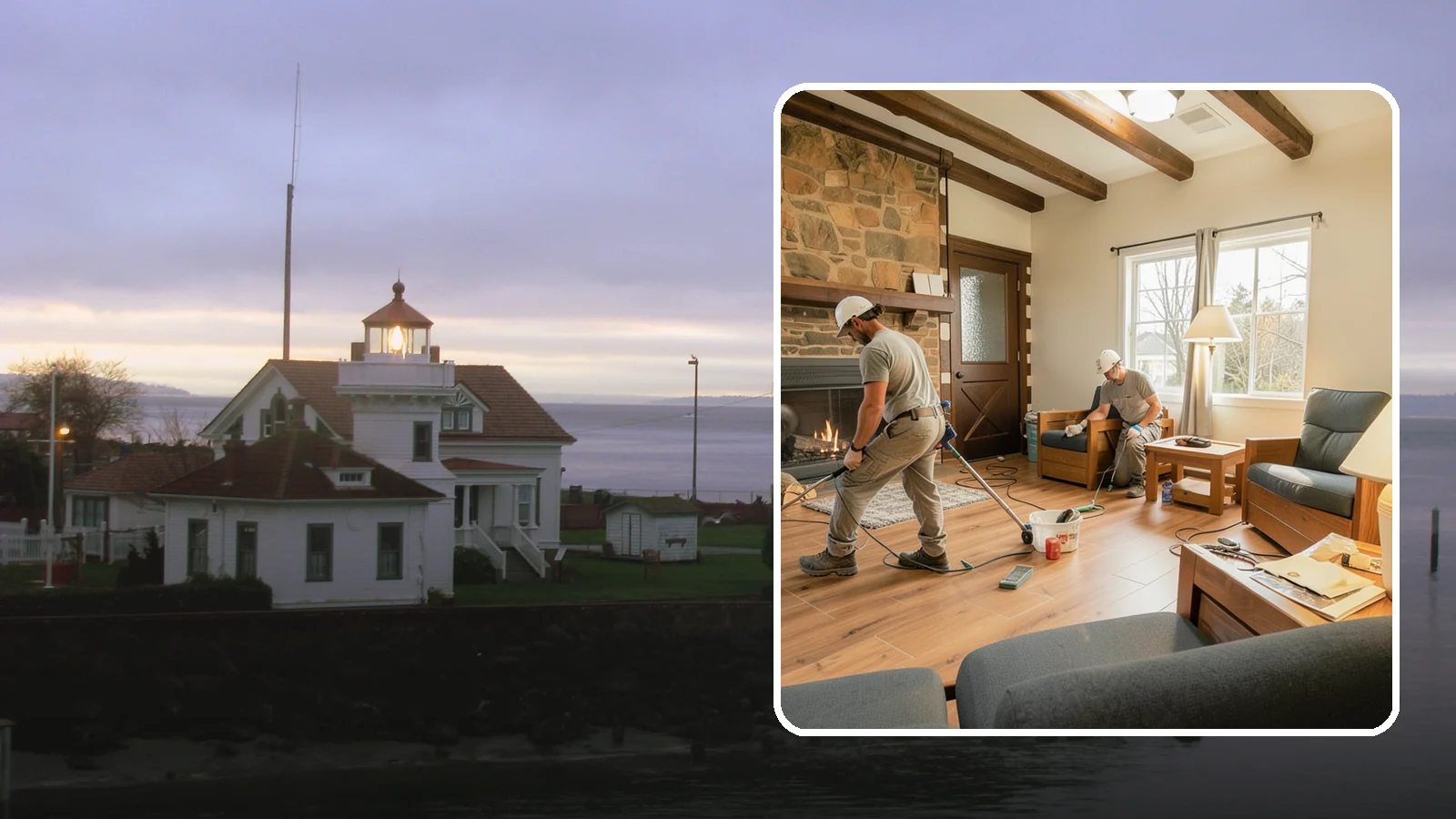 Living Room Flooring Installation in Mukilteo, Snohomish County, WA - Living room flooring installation that balances everyday durability with the style that sets your home's tone.