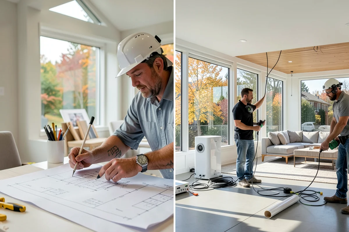 Living Room Flooring Installation in Puyallup, Pierce County, WA - Plan layout for open sightlines