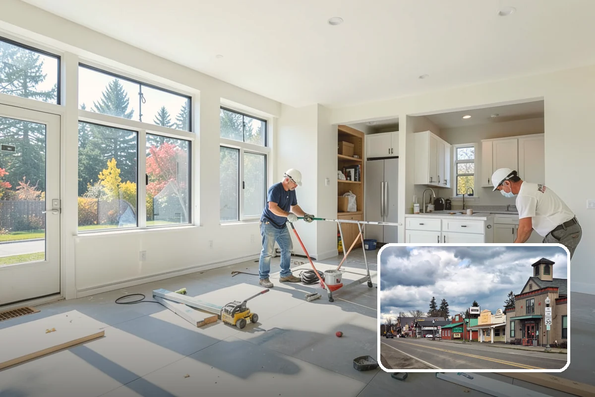 Living Room Flooring Installation in Roy, Pierce County, WA - Handsome finishes that impress guests