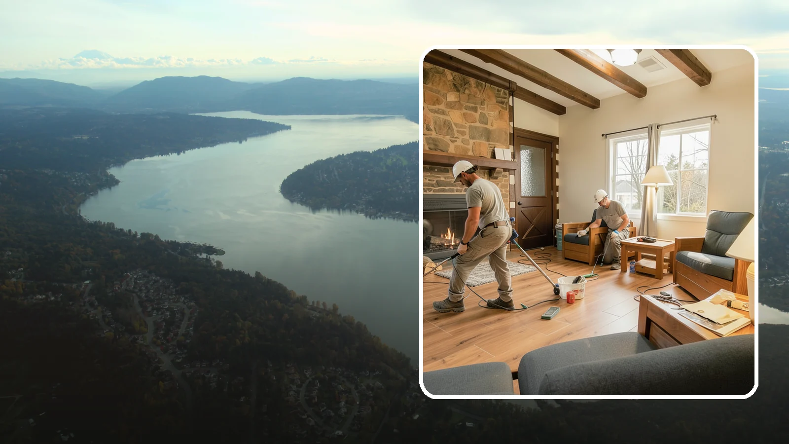 Living Room Flooring Installation in Sammamish, King County, WA - Living room flooring installation that balances everyday durability with the style that sets your home's tone.