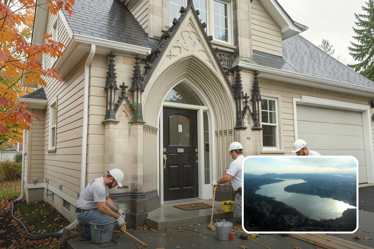 Living Room Flooring Installation in Sammamish, King County, WA - Handsome finishes that impress guests