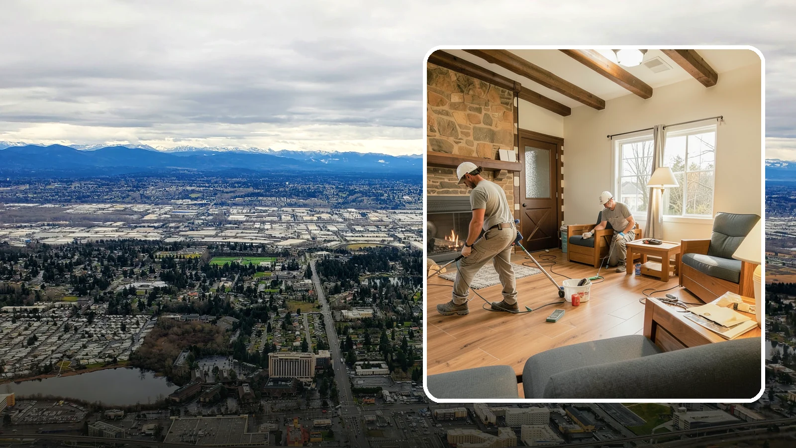 Living Room Flooring Installation in SeaTac, King County, WA - Living room flooring installation that balances everyday durability with the style that sets your home's tone.