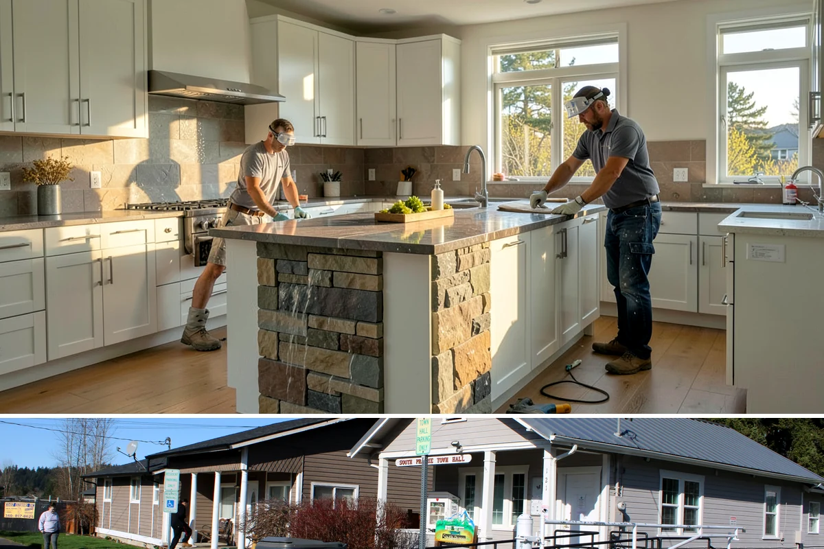 Living Room Flooring Installation in South Prairie, Pierce County, WA - Living room flooring can be installed throughout the year to suit your remodeling schedule.
