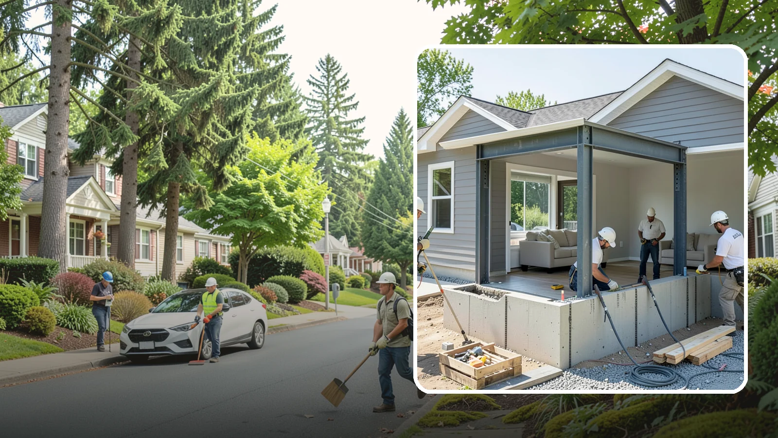 Load-Bearing Wall Removal in Beaux Arts Village, King County, WA - Safely removing a structural wall with engineered beam support to open your home without compromising stability.