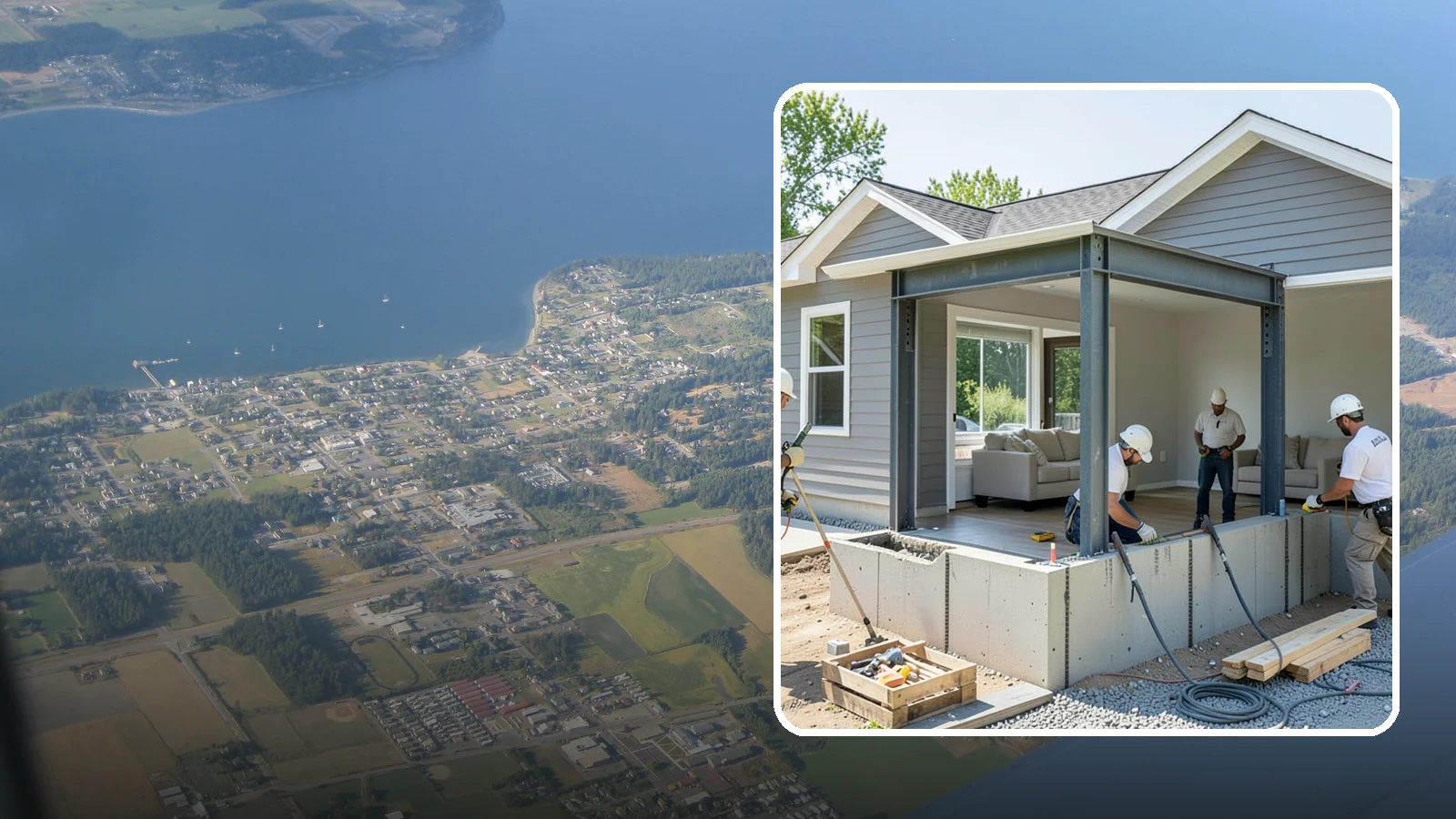 Load-Bearing Wall Removal in Coupeville, Island County, WA - Safely removing a structural wall with engineered beam support to open your home without compromising stability.