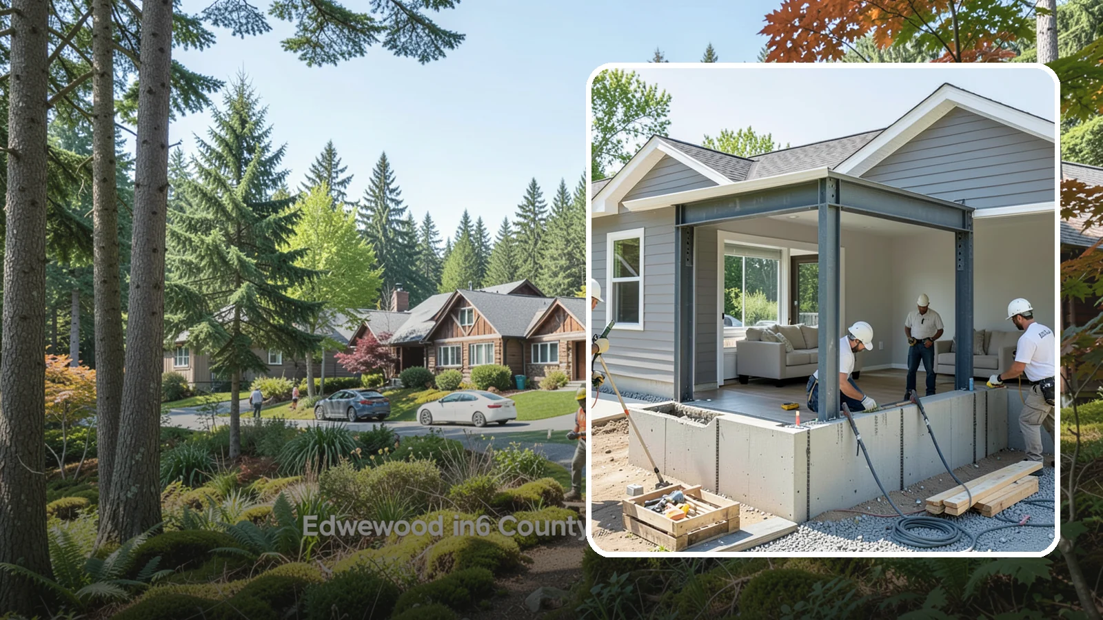 Load-Bearing Wall Removal in Edgewood, Pierce County, WA - Safely removing a structural wall with engineered beam support to open your home without compromising stability.