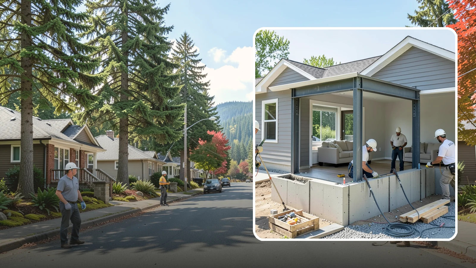 Load-Bearing Wall Removal in Hunts Point, King County, WA - Safely removing a structural wall with engineered beam support to open your home without compromising stability.