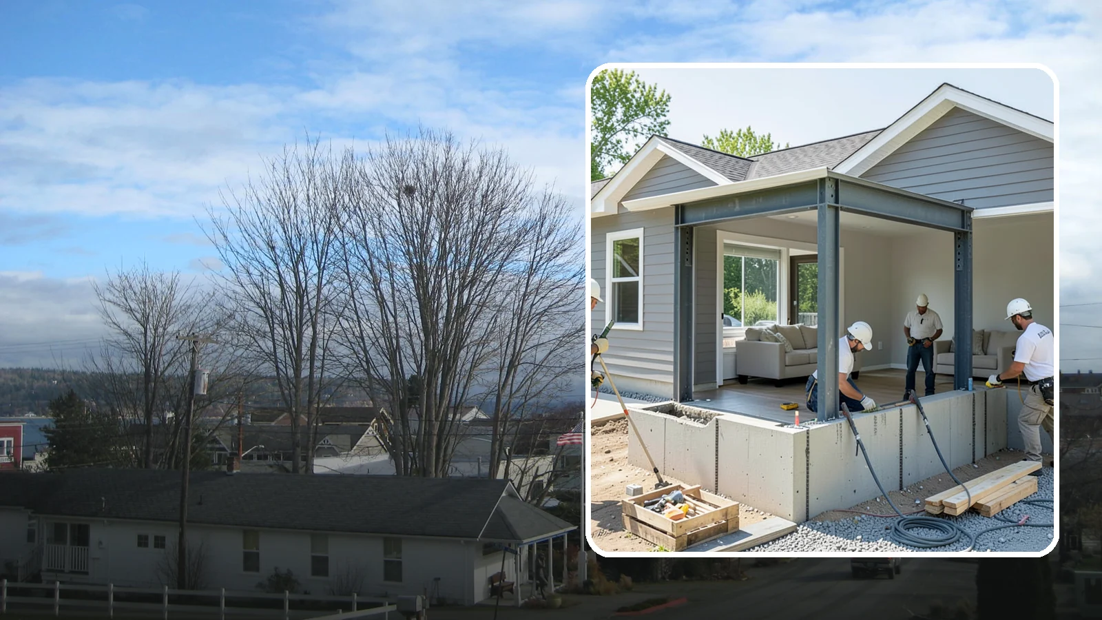 Load-Bearing Wall Removal in Langley, Island County, WA - Safely removing a structural wall with engineered beam support to open your home without compromising stability.