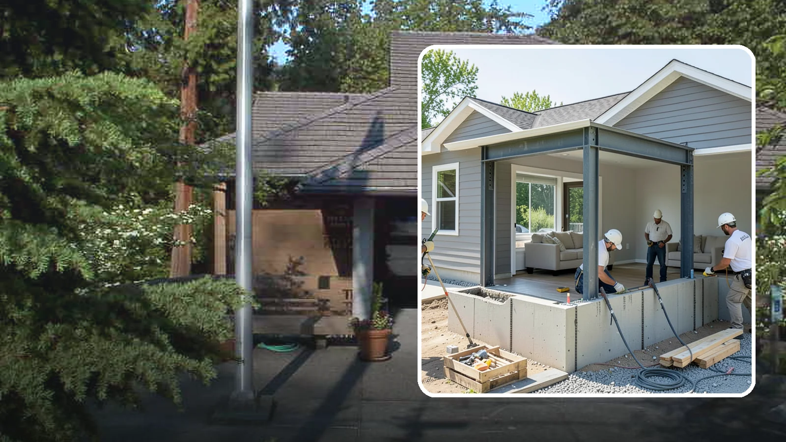 Load-Bearing Wall Removal in Yarrow Point, King County, WA - Safely removing a structural wall with engineered beam support to open your home without compromising stability.
