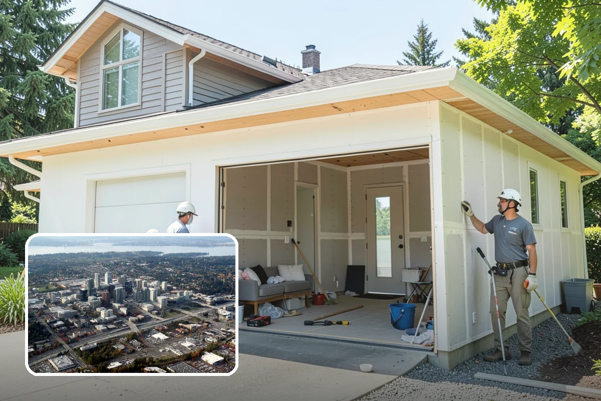 Log Siding Installation in Bellevue, King County, WA - Authentic cabin look on a standard framed home