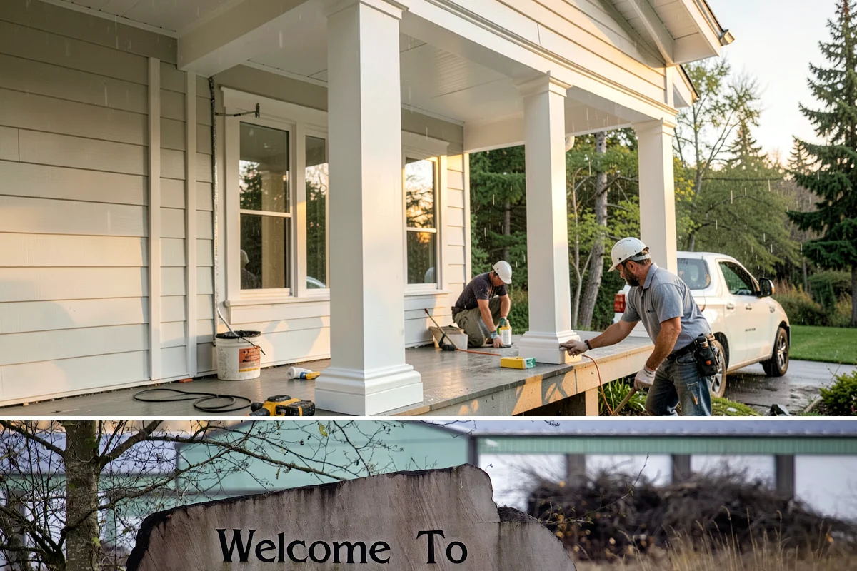 Log Siding Installation in Buckley, Pierce County, WA - Dry summer months allow stains and sealers to cure fully before the wet season sets in.