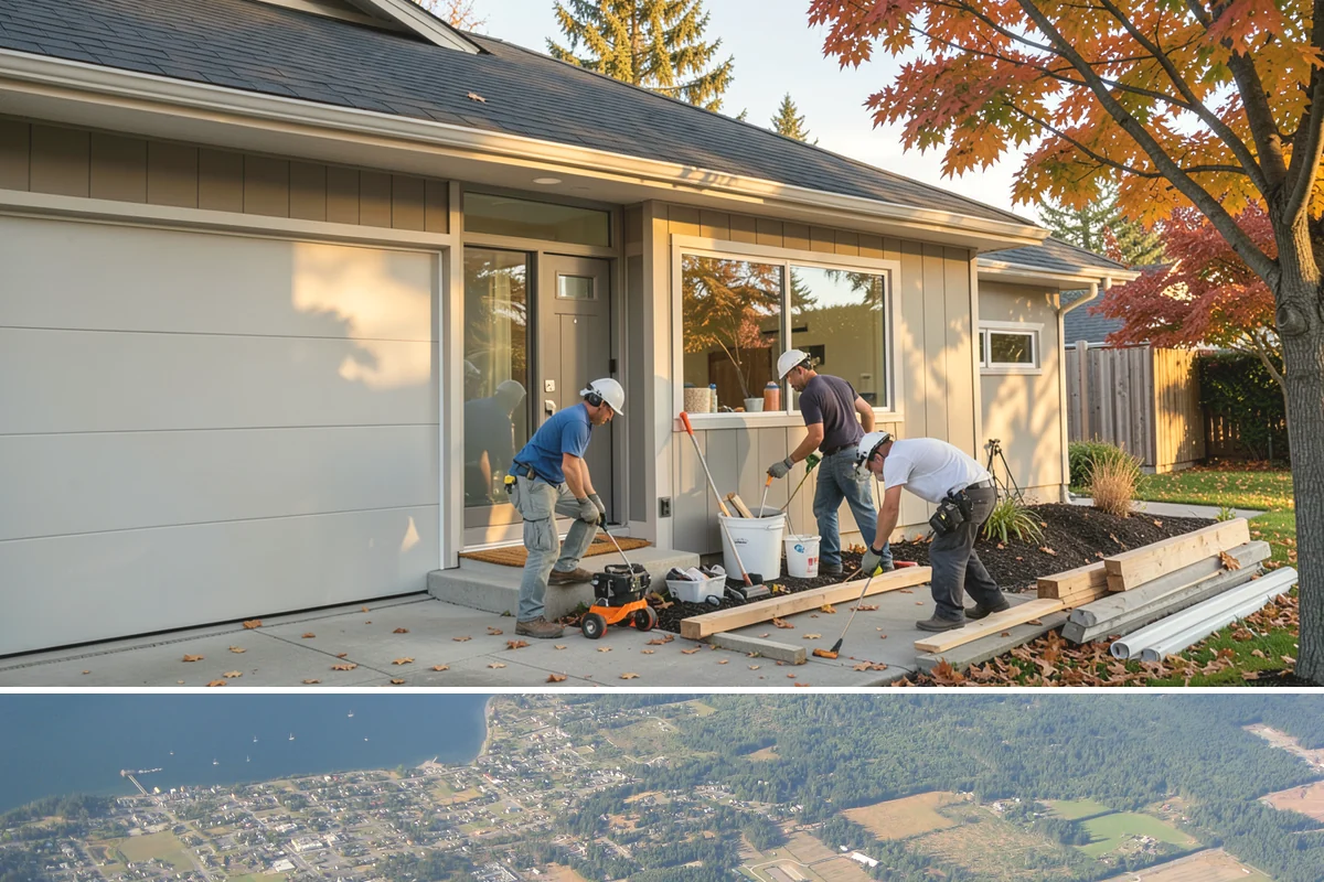 Log Siding Installation in Coupeville, Island County, WA - Dry summer months allow stains and sealers to cure fully before the wet season sets in.