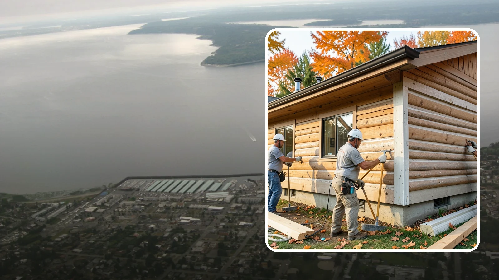 Log Siding Installation in Des Moines, King County, WA - We install log siding that gives homes an authentic cabin appearance without full log construction.