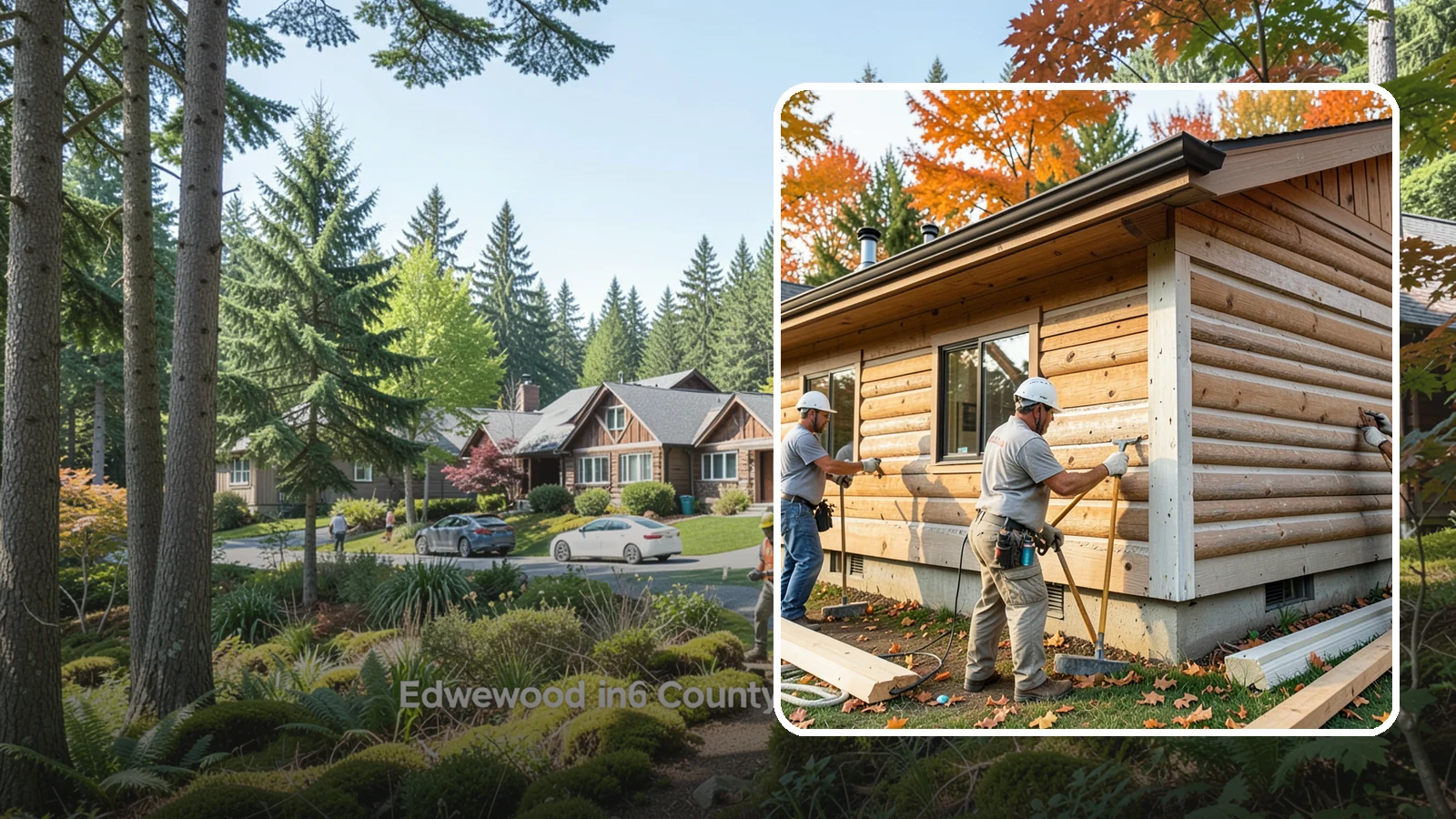 Log Siding Installation in Edgewood, Pierce County, WA - We install log siding that gives homes an authentic cabin appearance without full log construction.