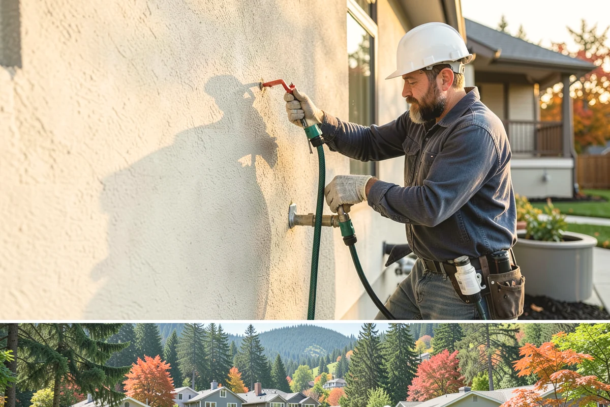 Log Siding Installation in Fircrest, Pierce County, WA - Dry summer months allow stains and sealers to cure fully before the wet season sets in.